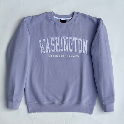 Lavender Washington DC Crewneck Sweater