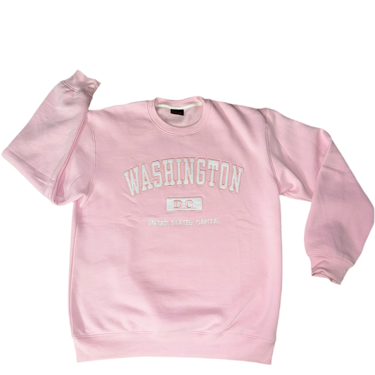 Pink Washington DC Crewneck Sweatshirt