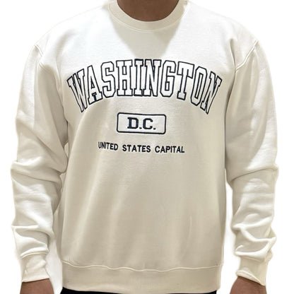 White Washington DC Crewneck Sweater